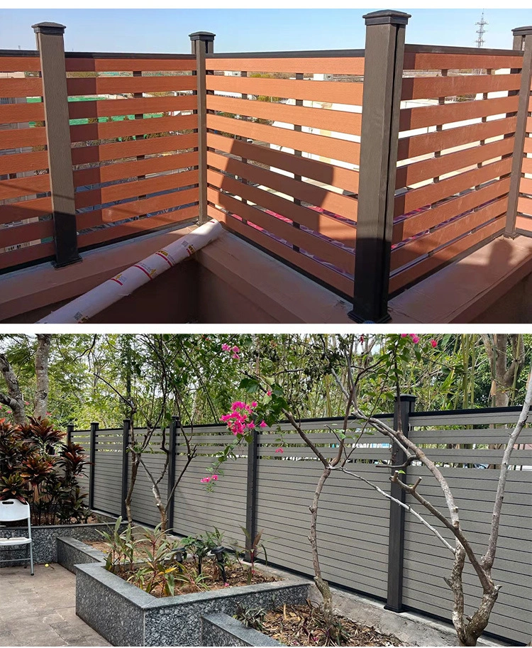 Anti UV Privacy Security WPC Fence for Villa Garden Yard Use Wood Plastic Composite Outside Fence Trellis