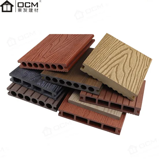 Decking compuesto hueco de WPC del proveedor de China fácil de limpiar para exteriores