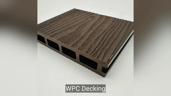 20 años de experiencia en fábrica de madera compuesta de plástico 3D graban en relieve la plataforma hueca de WPC
